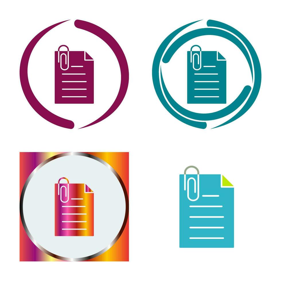 icône de vecteur de pièce jointe unique