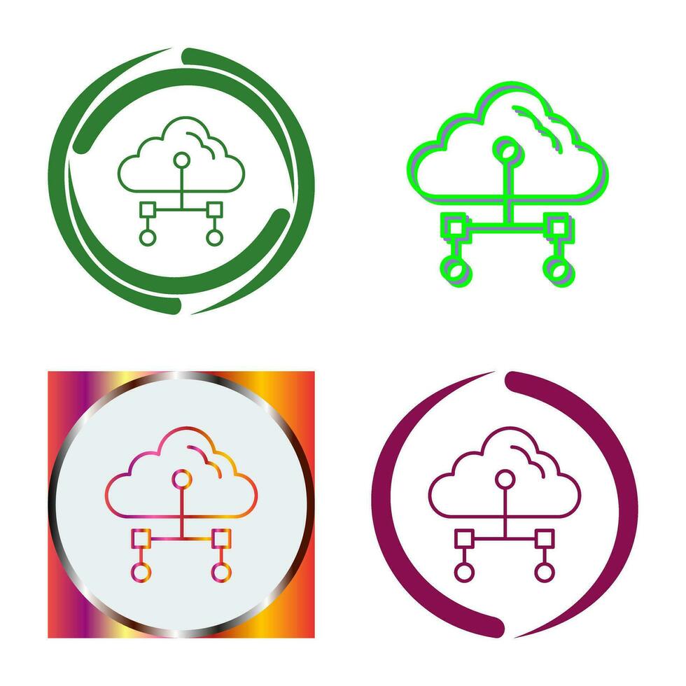 icône de vecteur de nuage internet