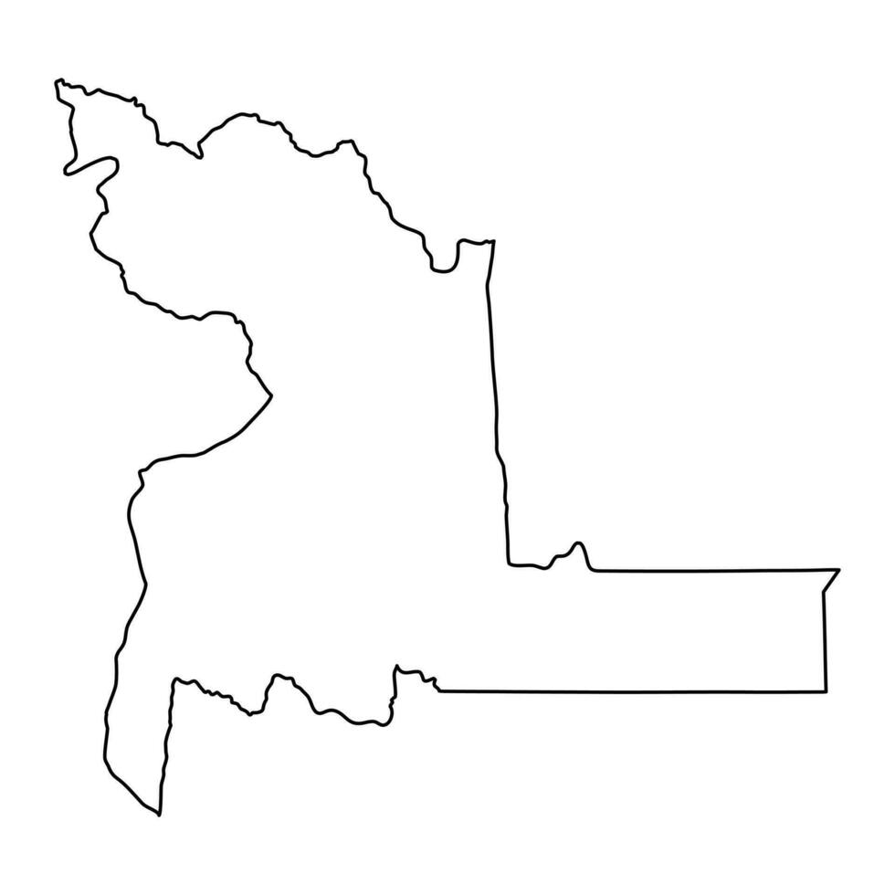 chuquisaca département carte, administratif division de Bolivie. vecteur