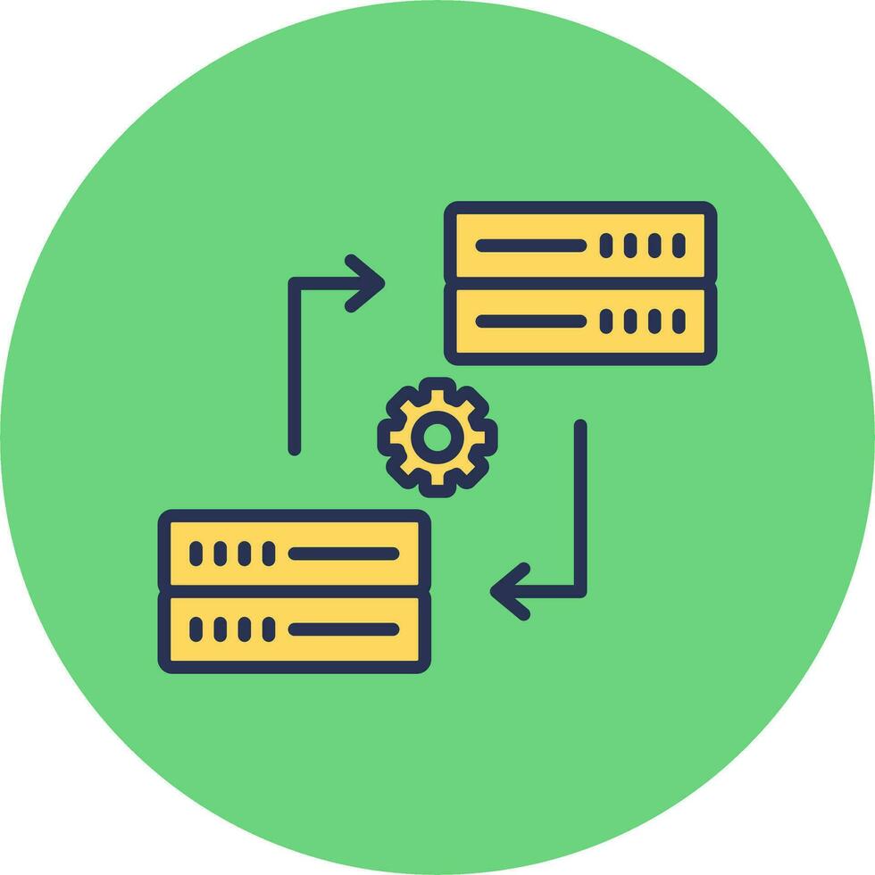 icône de vecteur de synchronisation de données