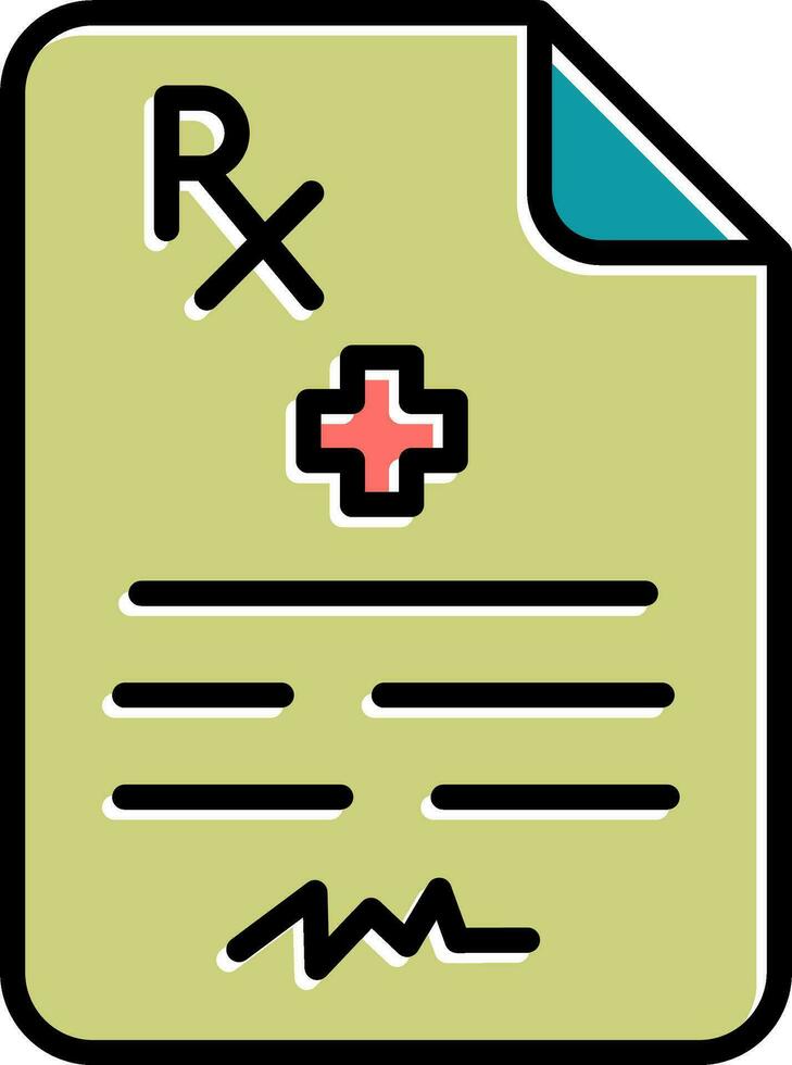 médical ordonnance vecteur icône