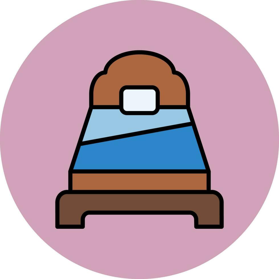 icône de vecteur de lit simple