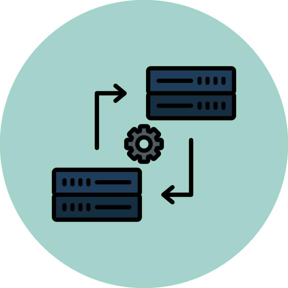 icône de vecteur de synchronisation de données