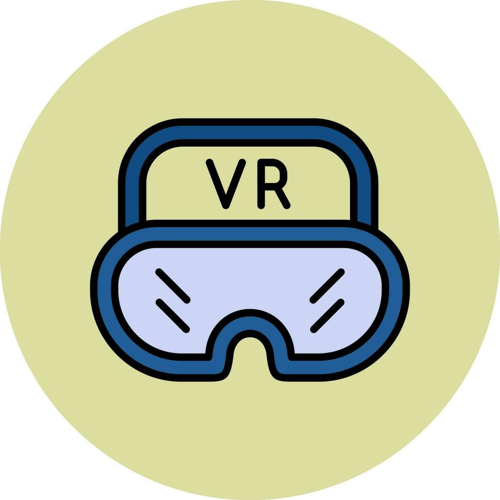 virtuel des lunettes vecteur icône