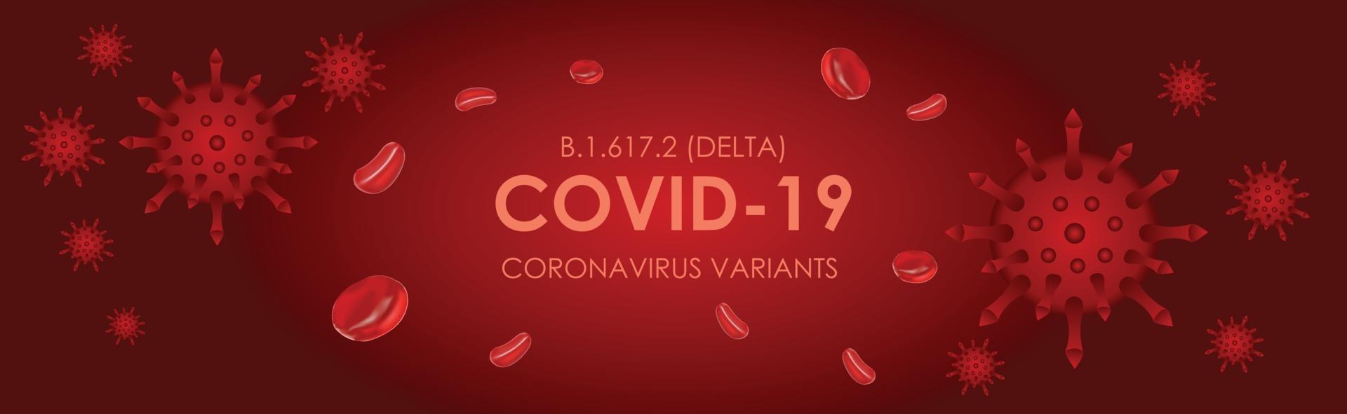 covid delta nouvelle variante coronavirus b.1.617.2 vecteur