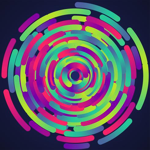 Fond de cercles colorés au néon, vector