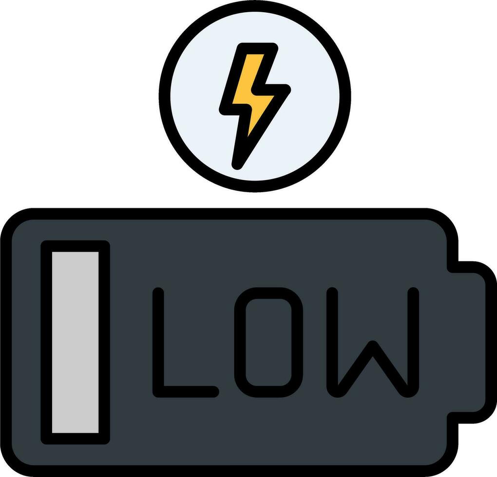 icône de vecteur de batterie faible