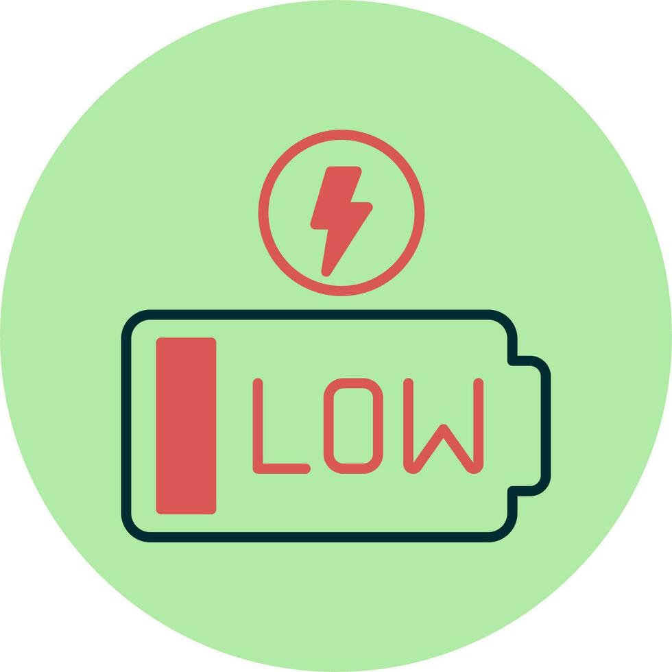 icône de vecteur de batterie faible