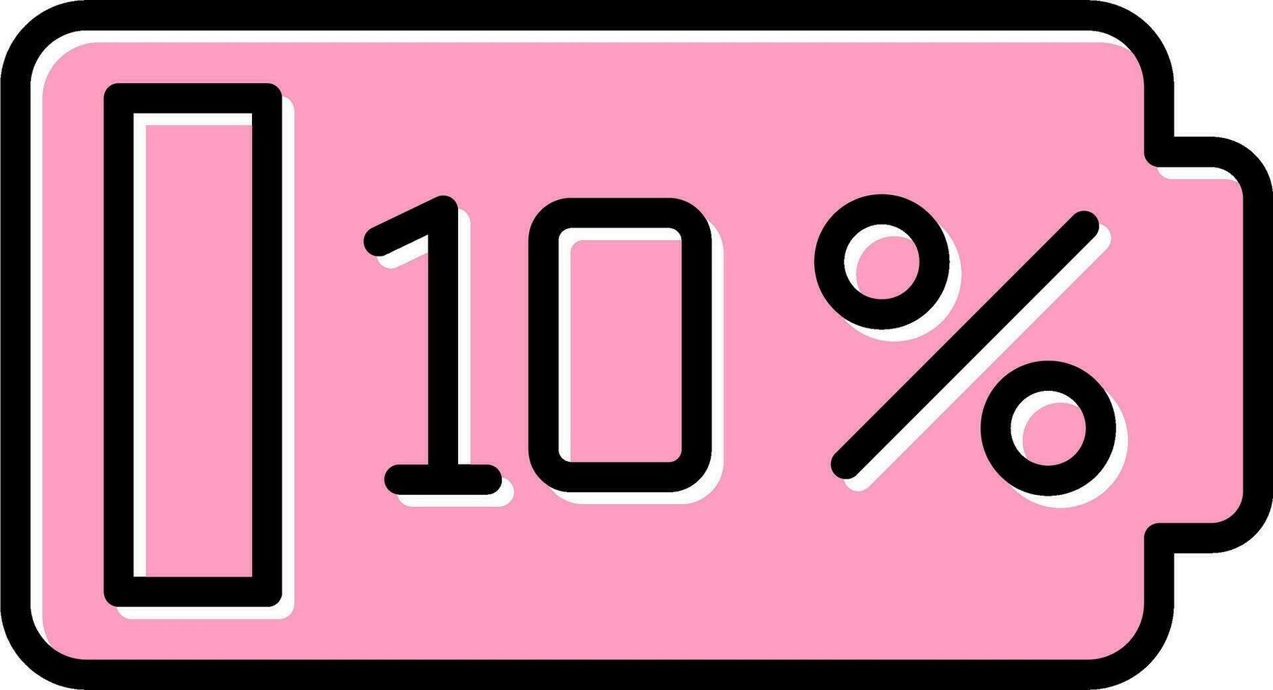 dix pour cent vecteur icône