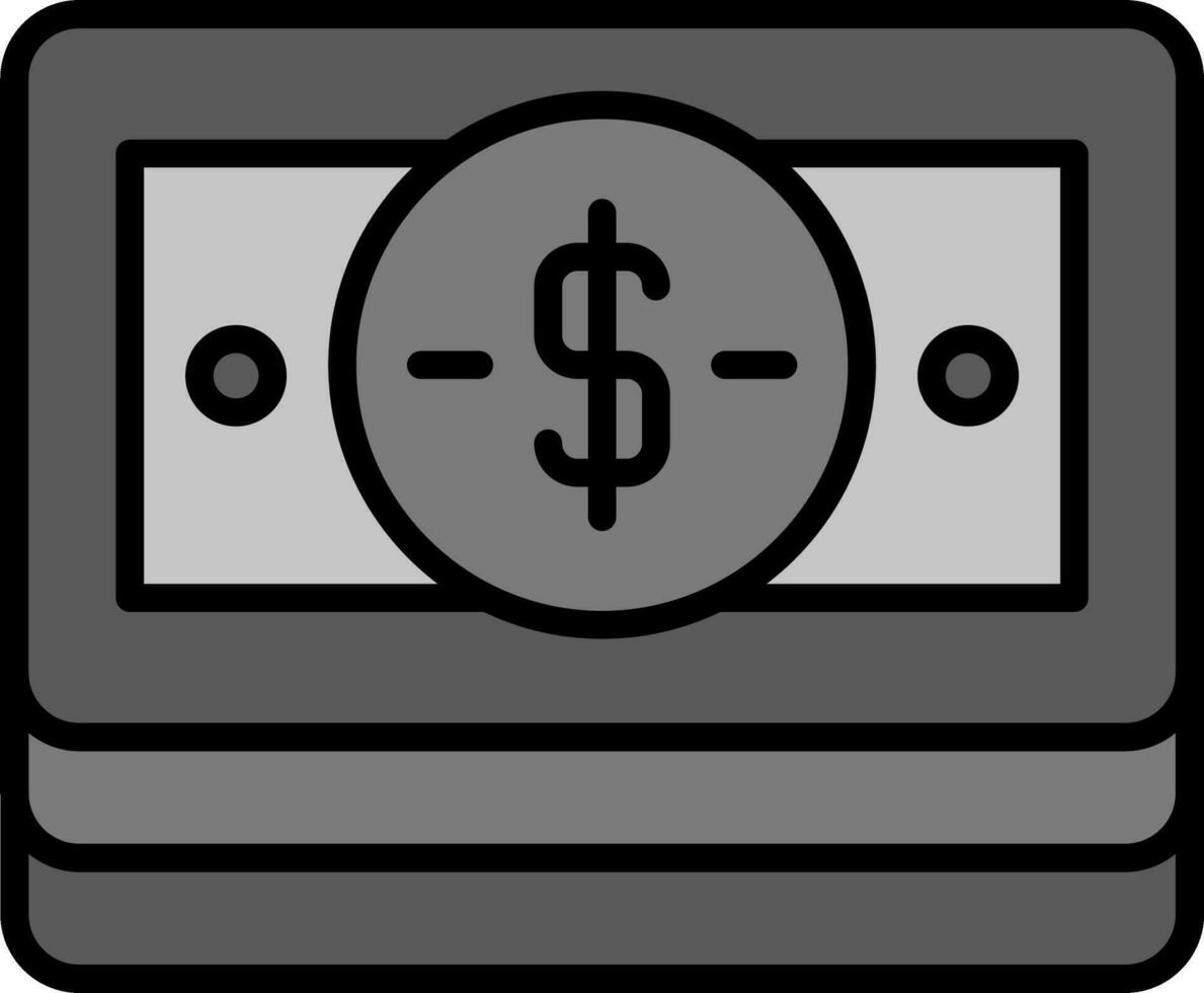 en espèces argent vecteur icône