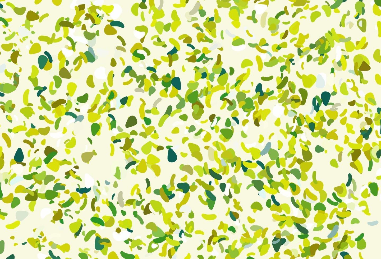 motif vectoriel vert clair et jaune avec des formes chaotiques.