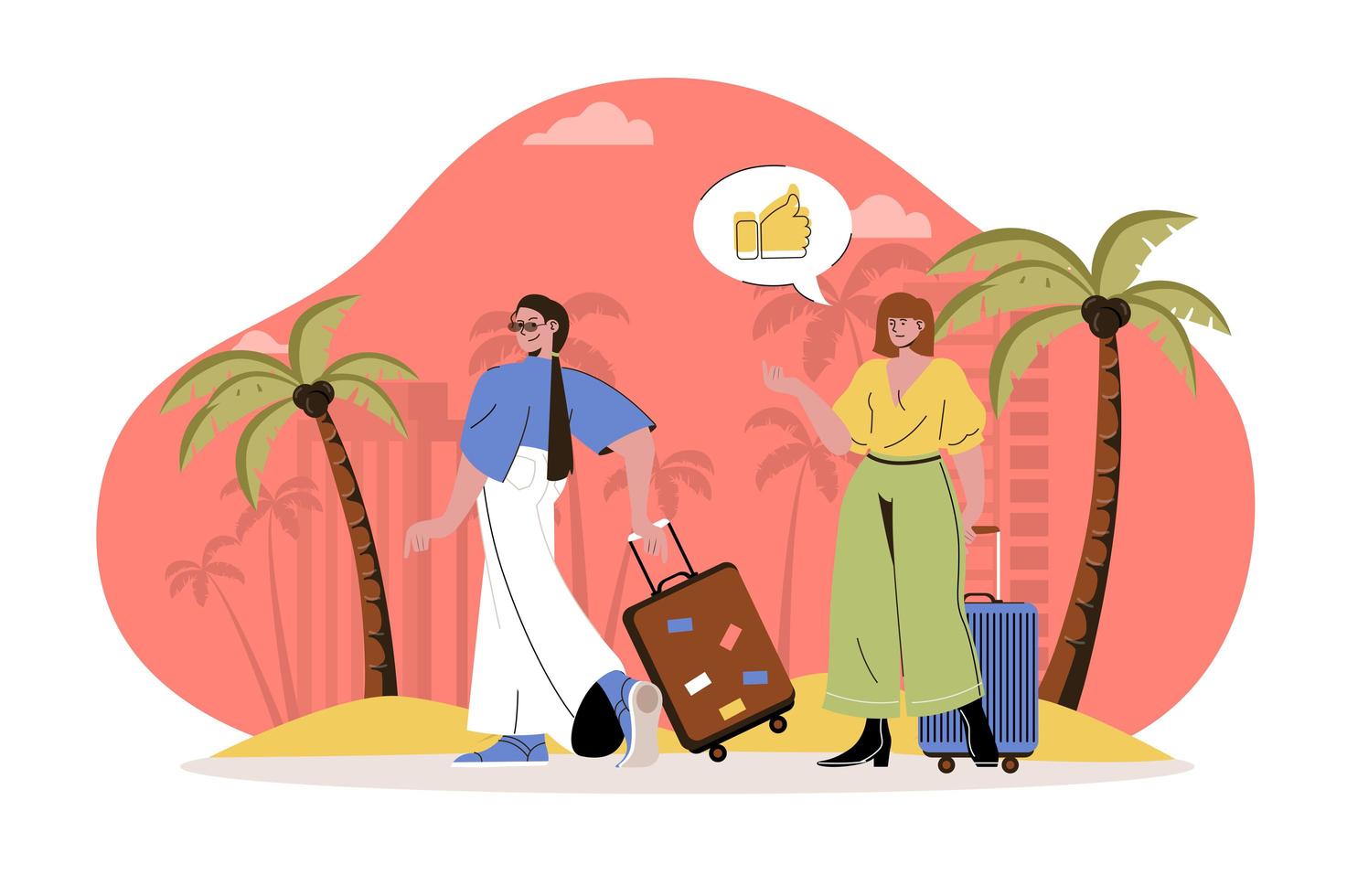 illustration web de vacances d'été vecteur