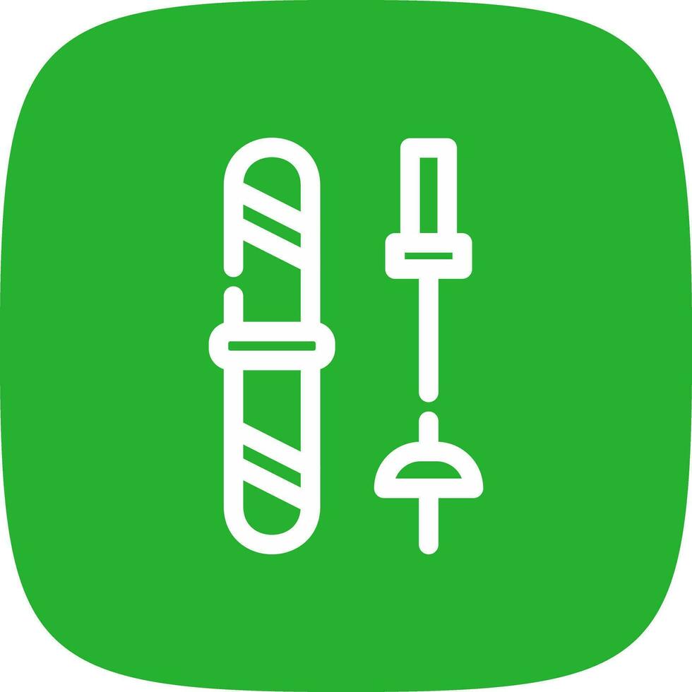 conception d'icônes créatives d'équipement de ski vecteur