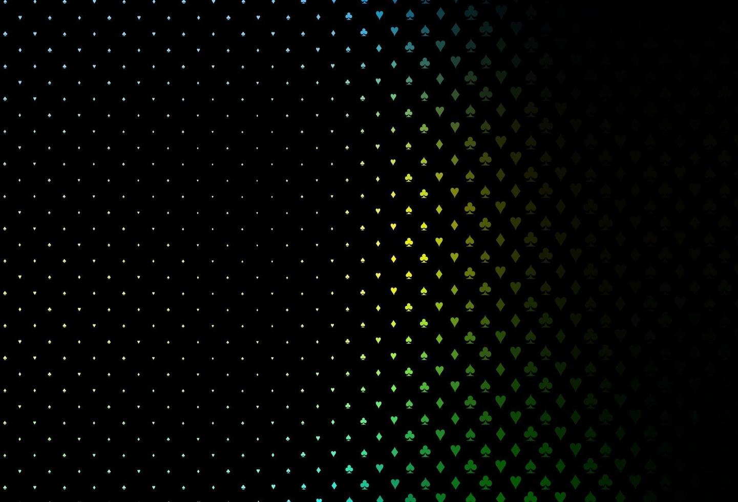 couverture vectorielle vert foncé et jaune avec des symboles de pari. vecteur