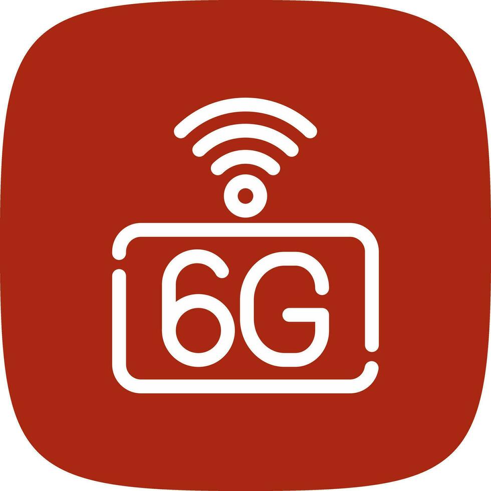 6g réseau Créatif icône conception vecteur