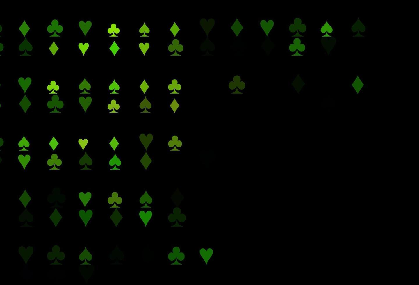 texture vecteur vert foncé avec des cartes à jouer.