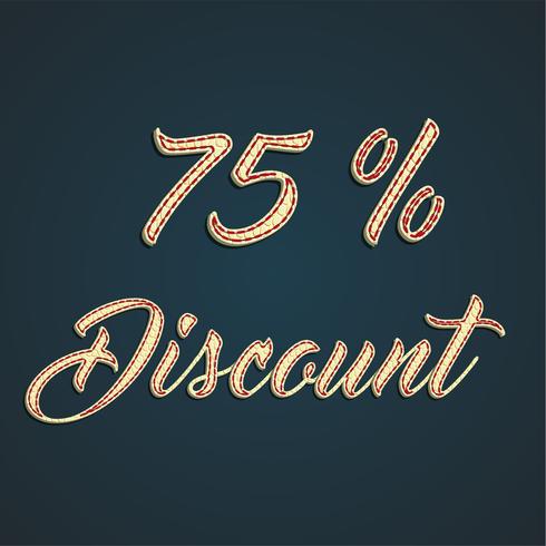 Signe de cuir «discount», illustration vectorielle vecteur