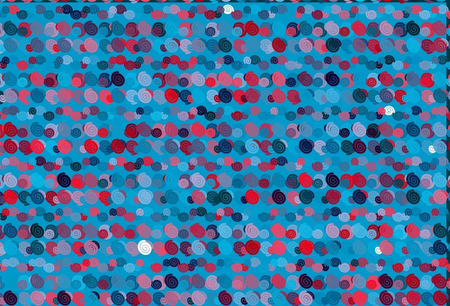 motif vectoriel bleu clair et rouge avec des formes de bulles.