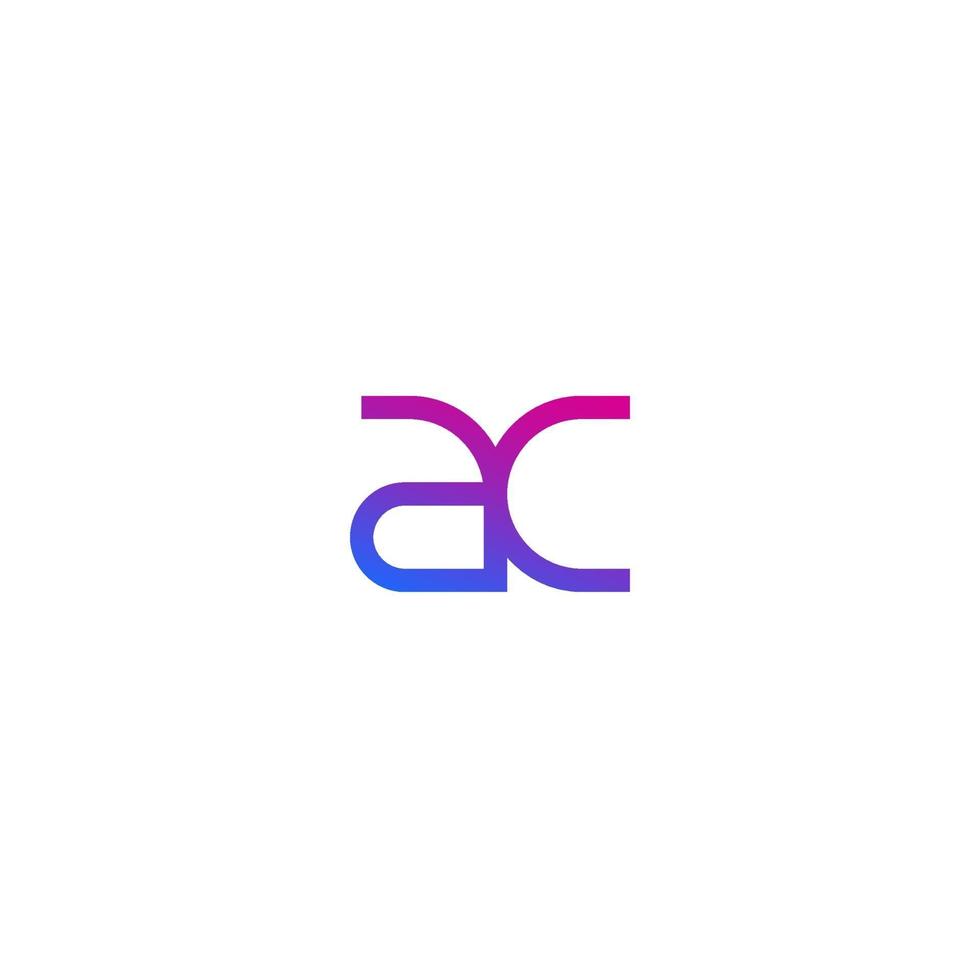 lettres ac, logo vectoriel avec dégradé