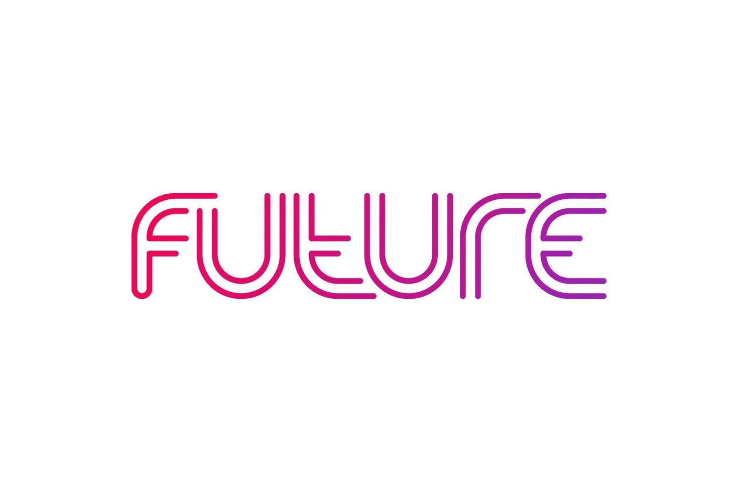 futur logo vectoriel, conception de ligne avec dégradé vecteur