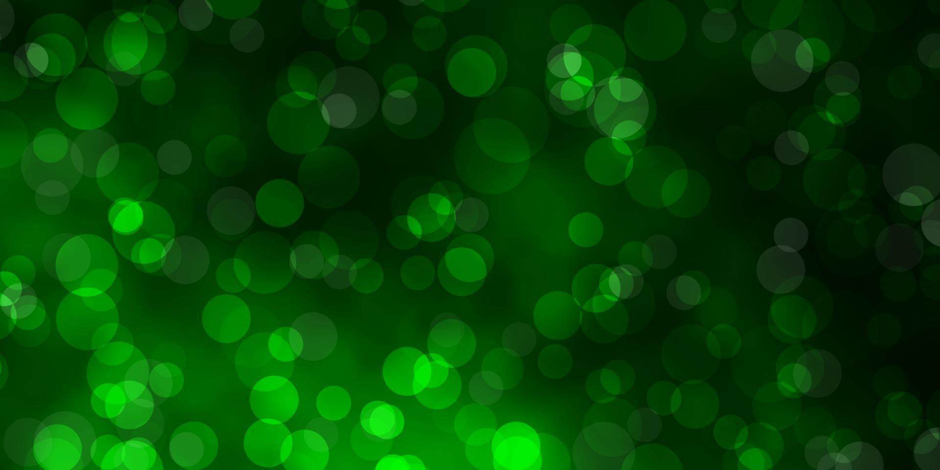 modèle vectoriel vert clair avec des cercles.