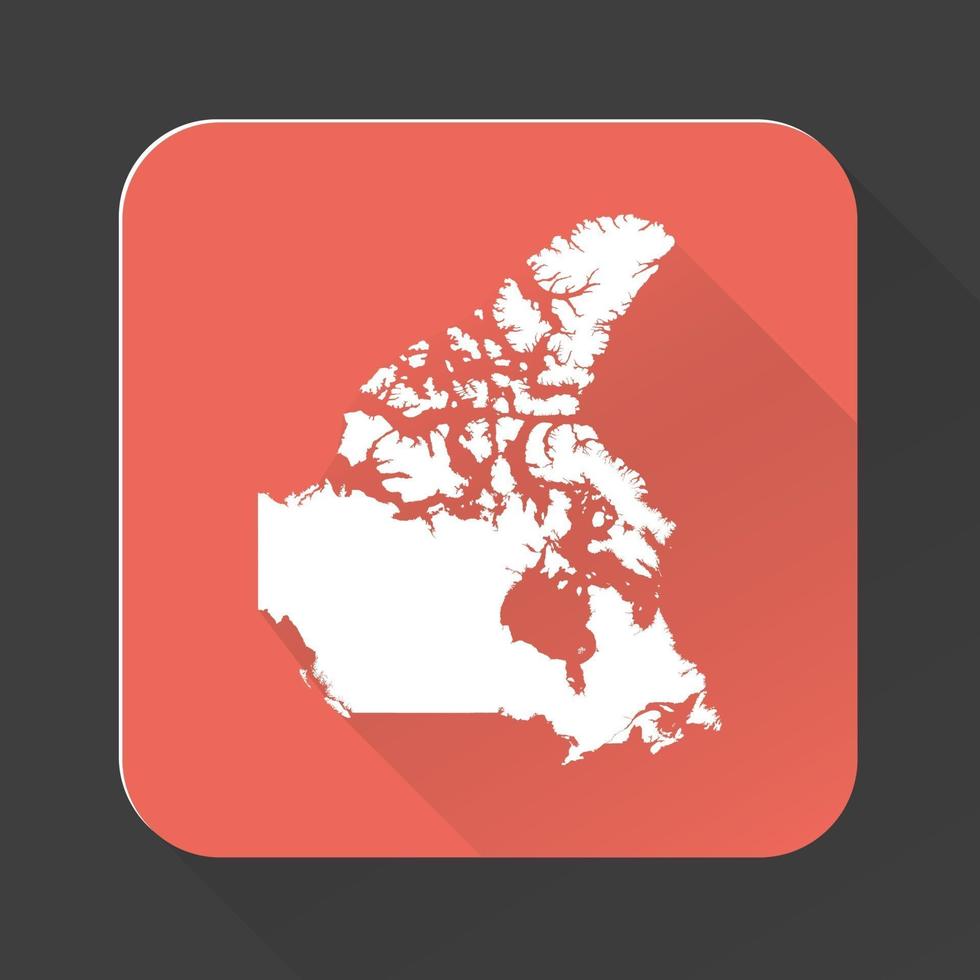 Carte du Canada très détaillée avec des frontières isolées sur fond vecteur