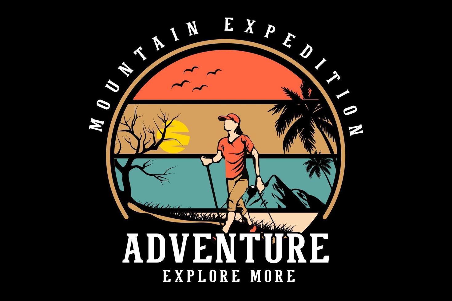 aventure explorer plus de conception d'illustration de marchandise vecteur