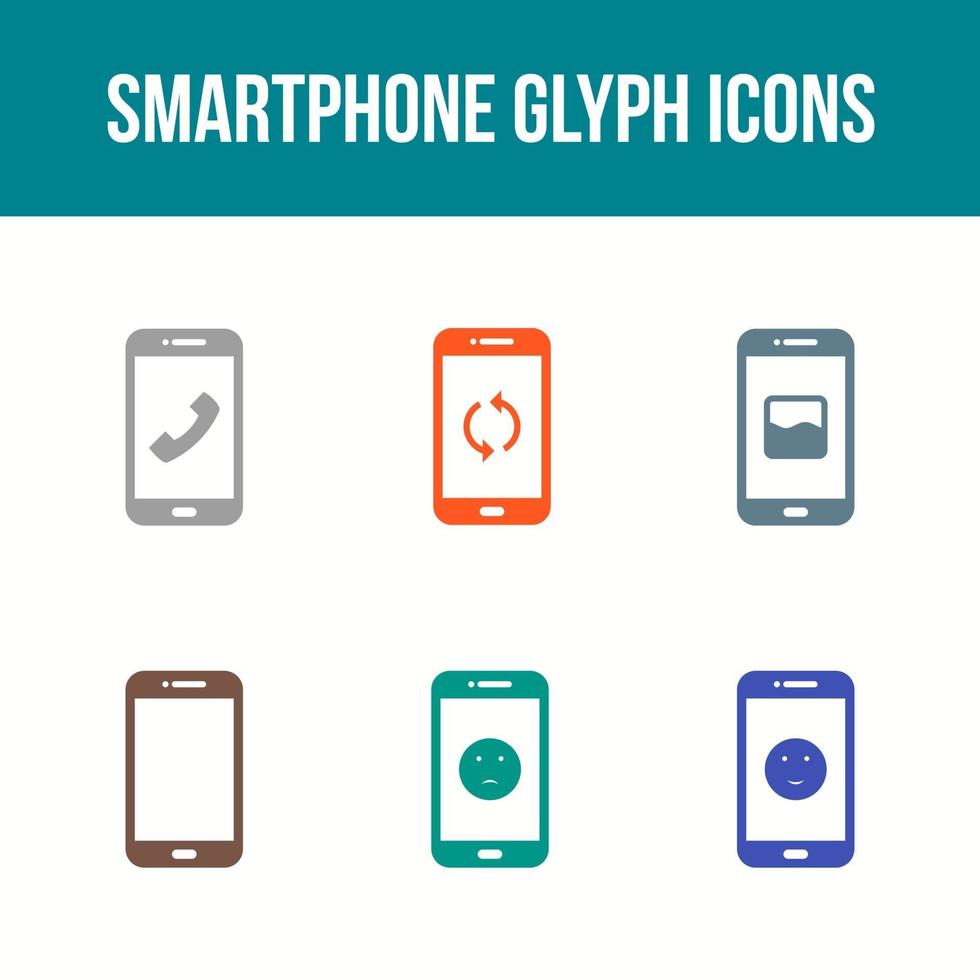 jeu d'icônes vectorielles pour smartphones et applications mobiles vecteur