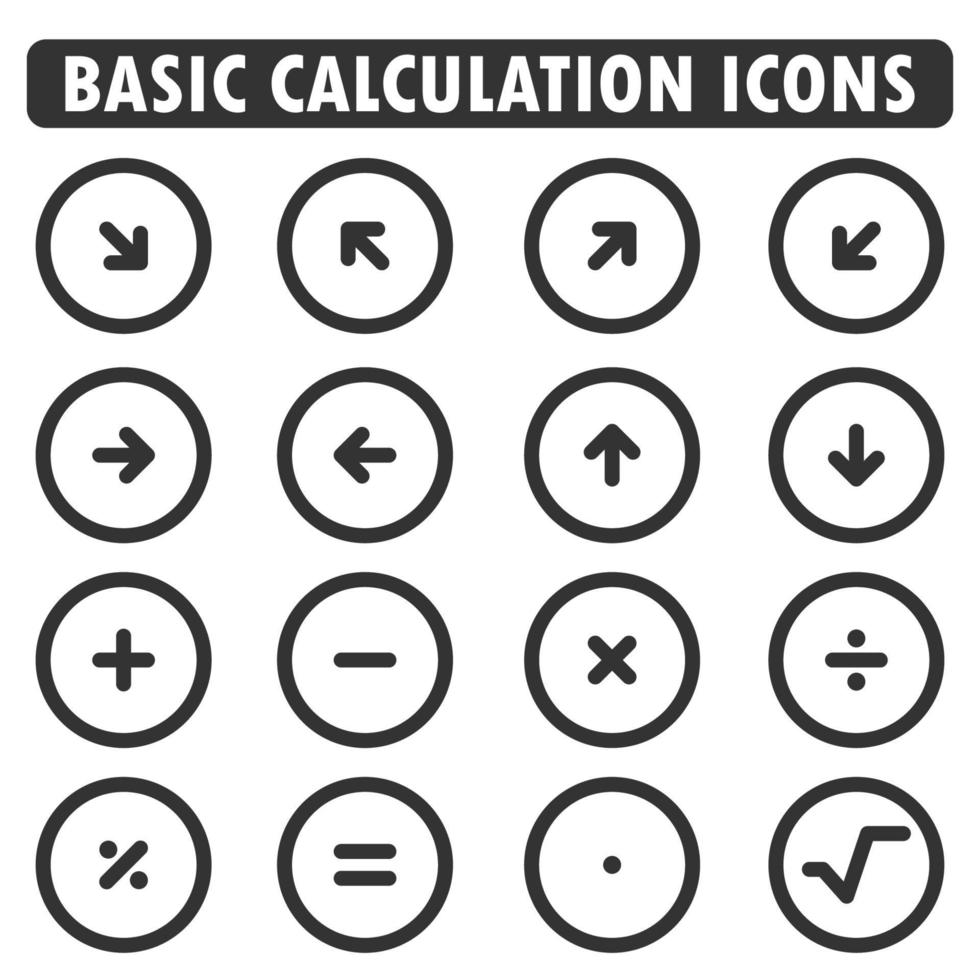collection d'icônes mathématiques vecteur