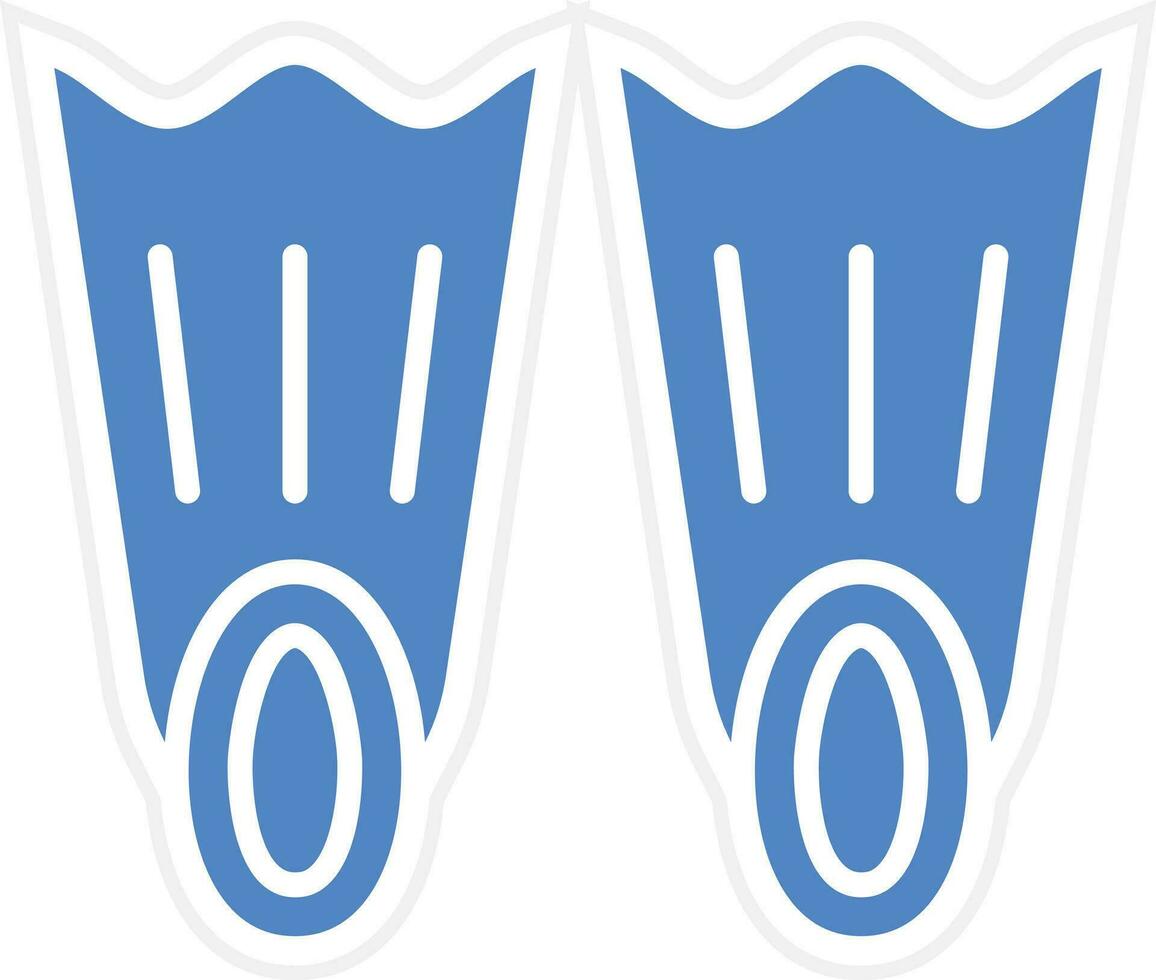 icône de vecteur de nageoires