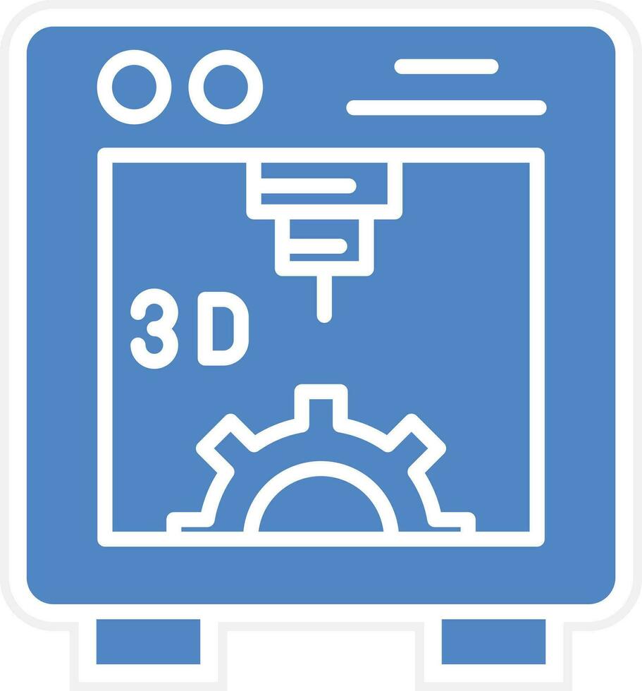 Icône de vecteur d'imprimante 3D