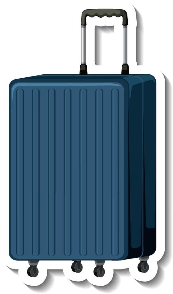 valise en plastique de voyage avec autocollant de dessin animé de roue vecteur