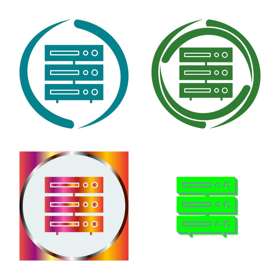 icône de vecteur de serveur unique