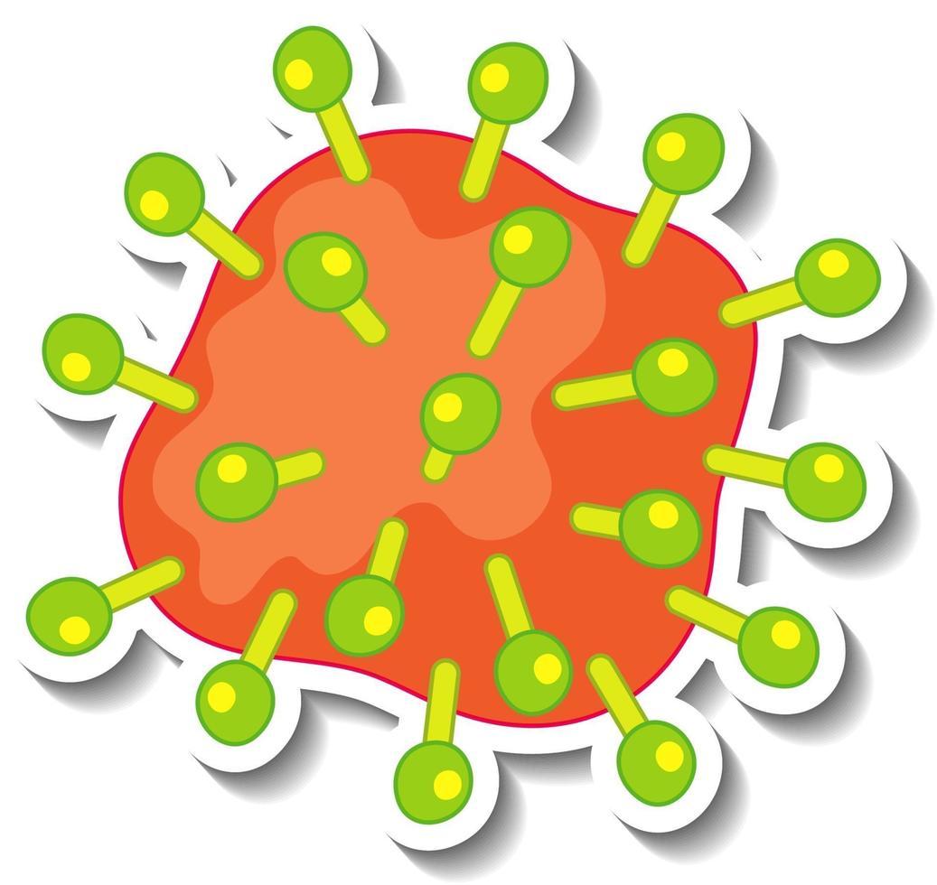 conception d'autocollants avec signe de coronavirus ou de virus isolé vecteur