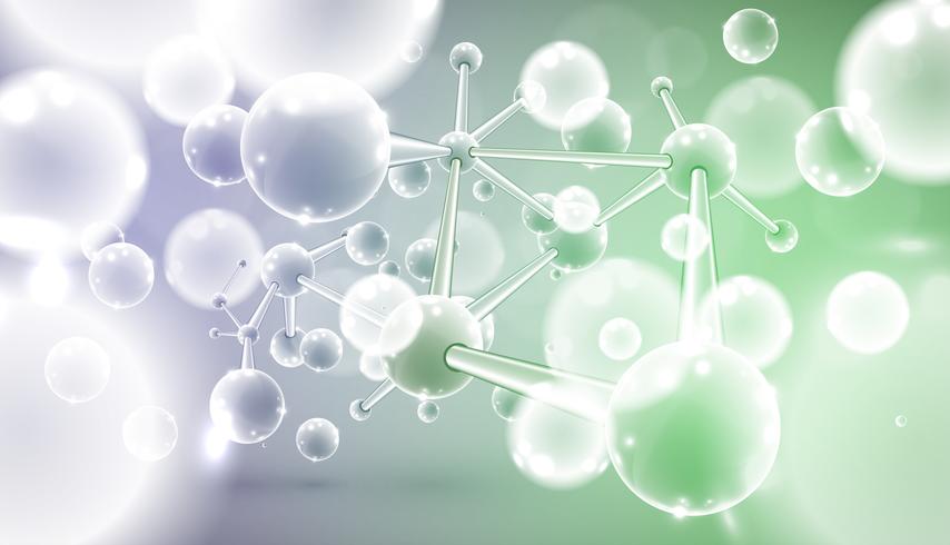 Molécules colorées, illustration vectorielle vecteur