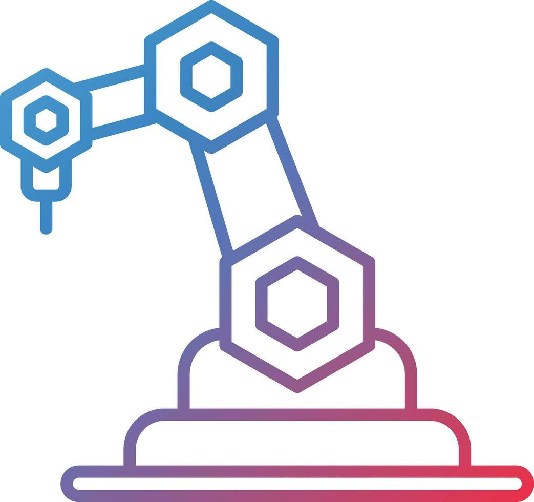 icône de vecteur de bras robotique