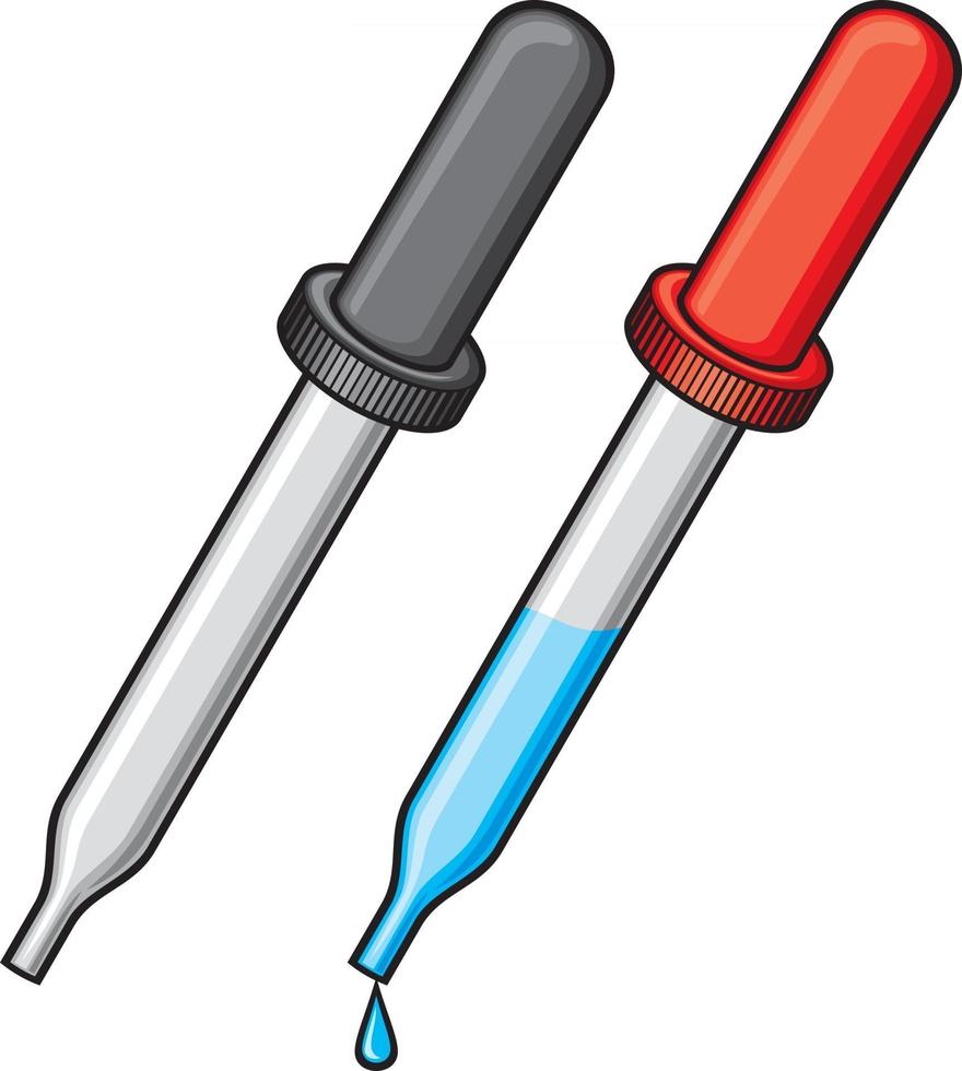 compte-gouttes ou pipette médicale vecteur