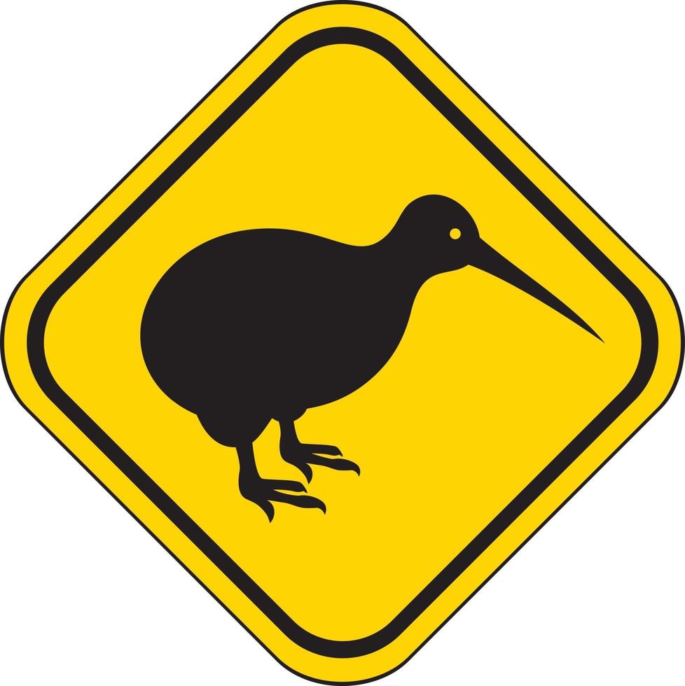 panneau de signalisation de kiwi vecteur