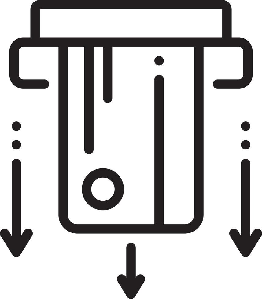 icône de ligne pour cardwipe vecteur