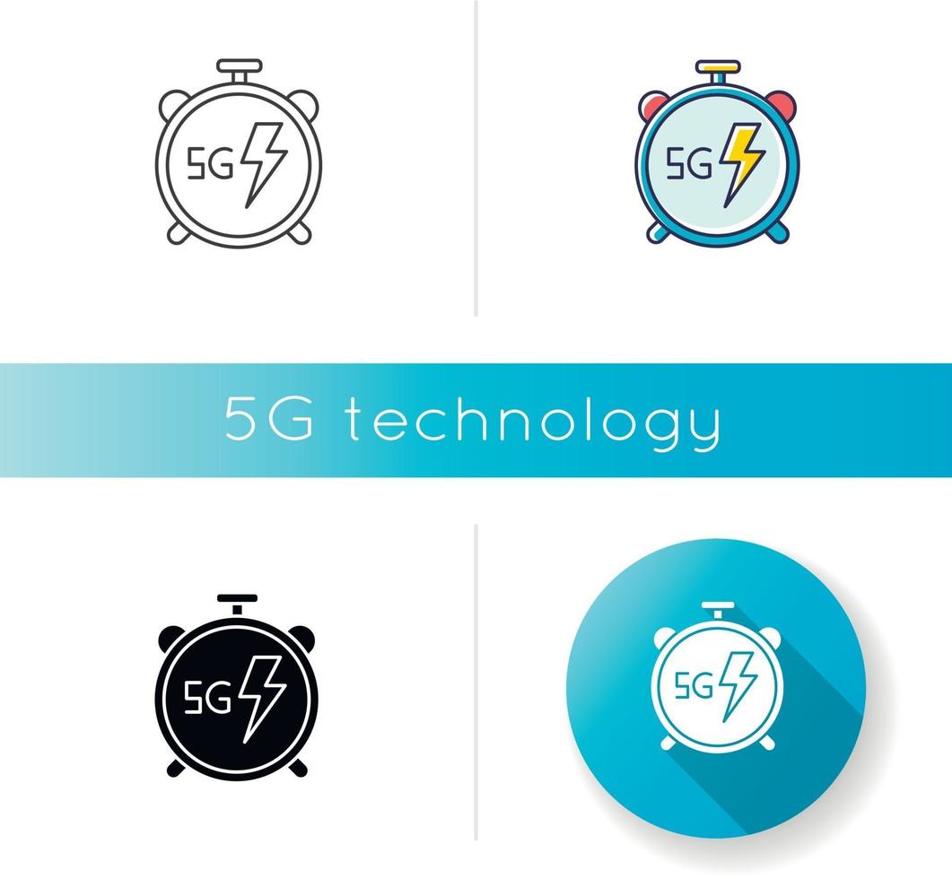 icône de chronomètre 5g vecteur