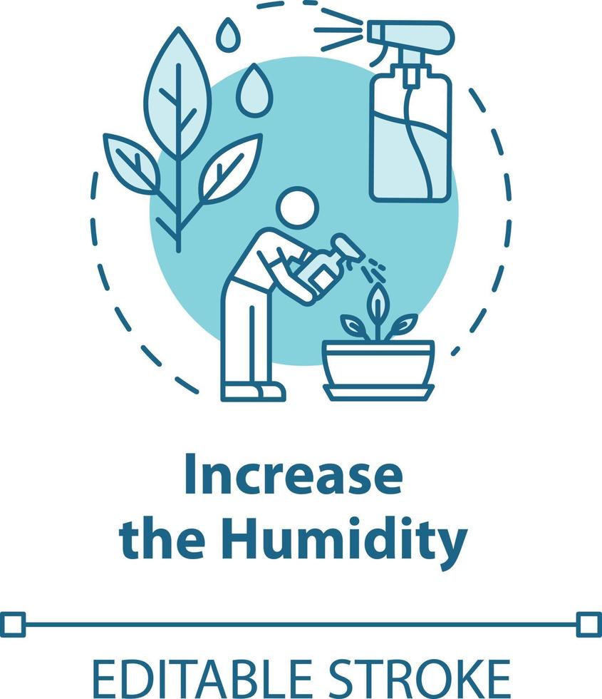 augmenter l'icône de concept d'humidité vecteur