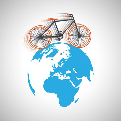 Vélo autour du globe, vector