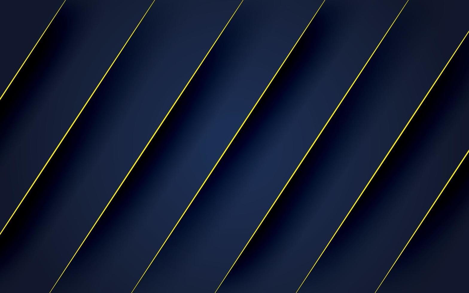 abstrait bleu marine avec ligne jaune et ombre vecteur