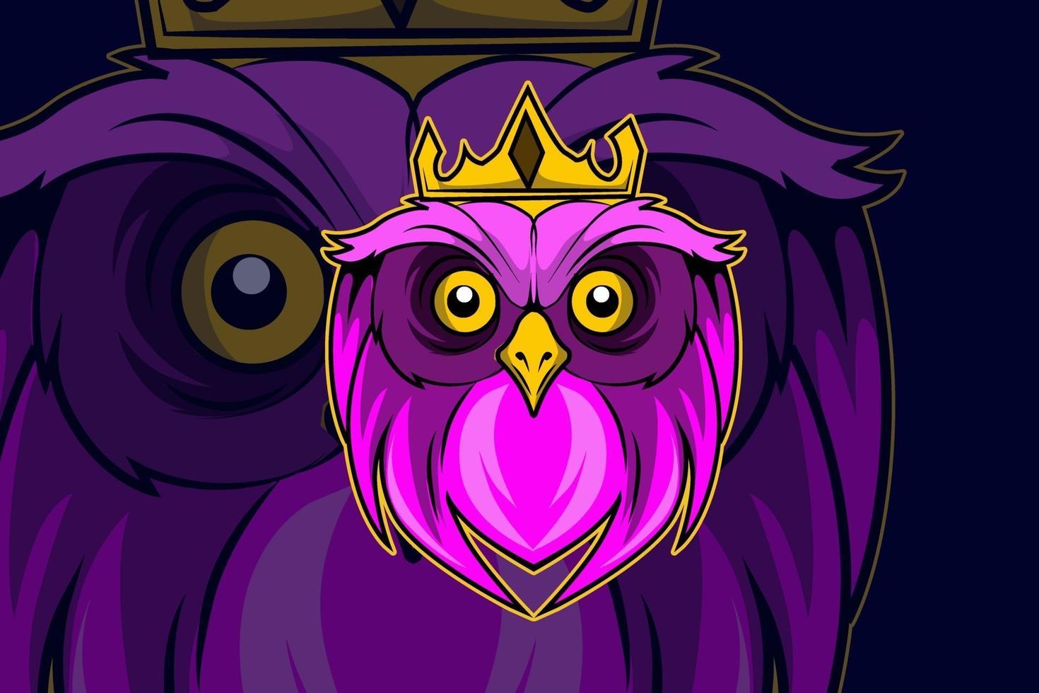 modèle de logo d'équipe e-sports tête de hibou vecteur