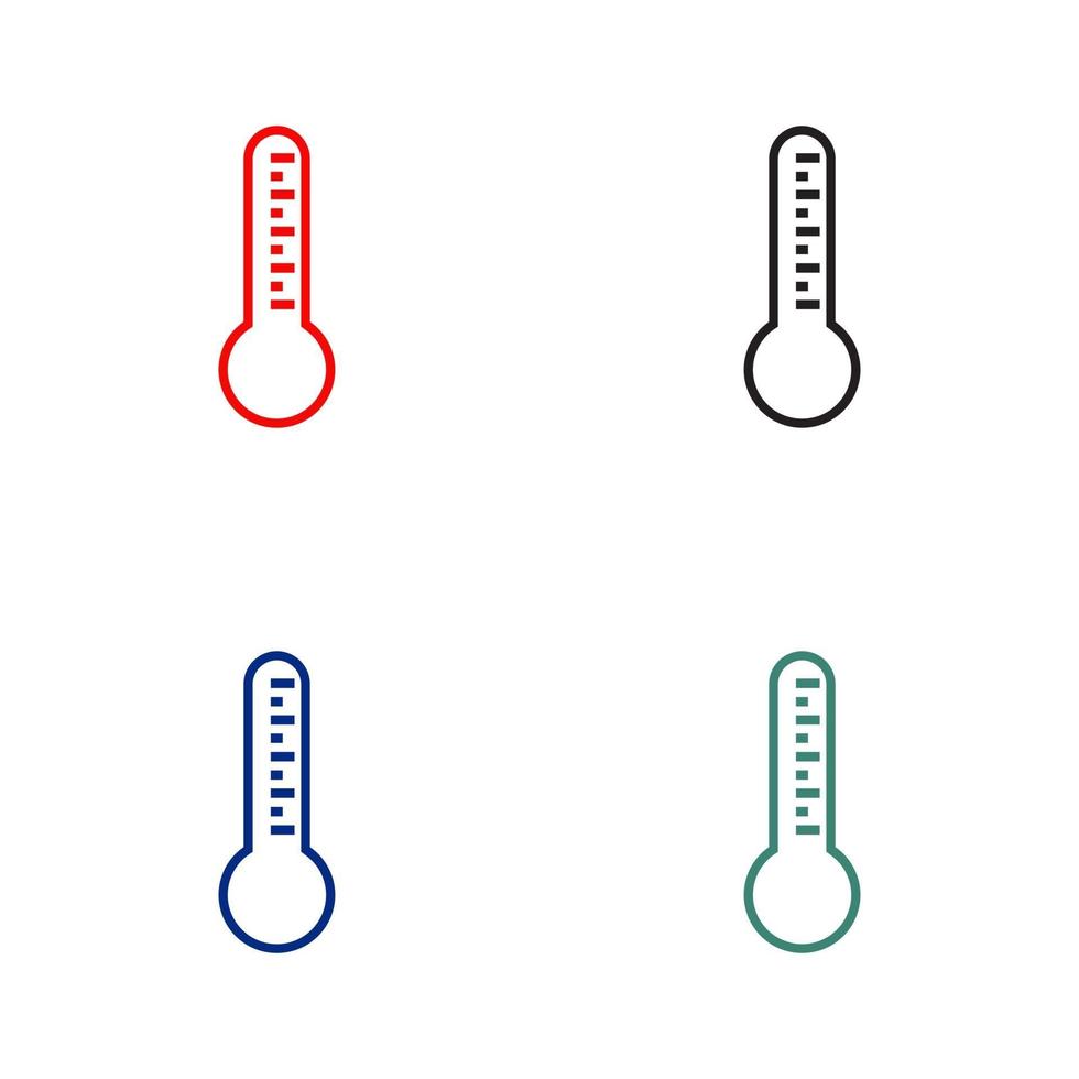 modèle de conception de logo d'icône de thermomètre vecteur
