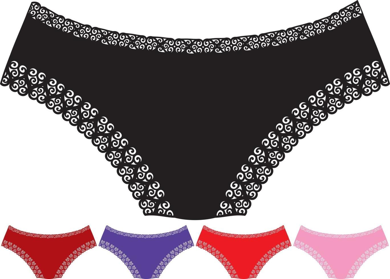 culotte en dentelle pour femme vecteur