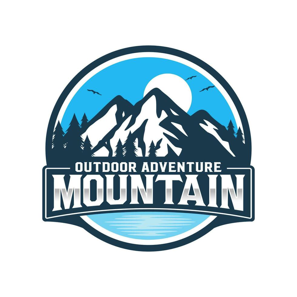 modèle de vecteur de conception de logo de montagne vintage