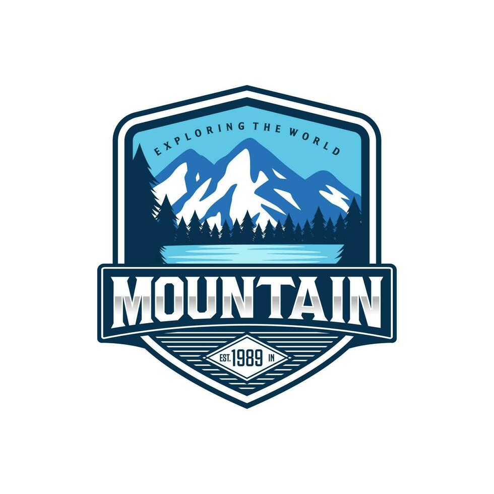 modèle de vecteur de conception de logo de montagne vintage