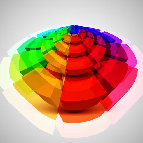 Cercle coloré 3D, vecteur