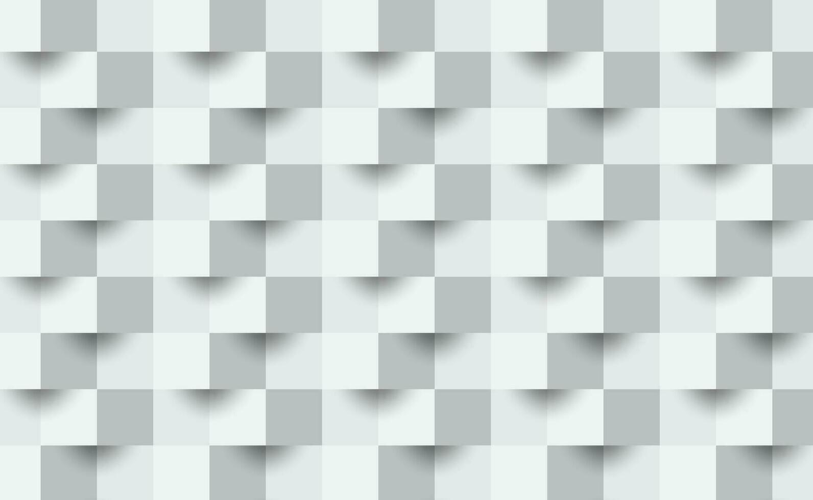 3d abstrait blanc géométrique forme de gris cubes.brique mur carrés texture.panoramique solide surface arrière-plan.créatif conception sans couture minimal moderne modèle fond d'écran vecteur.illustration vecteur